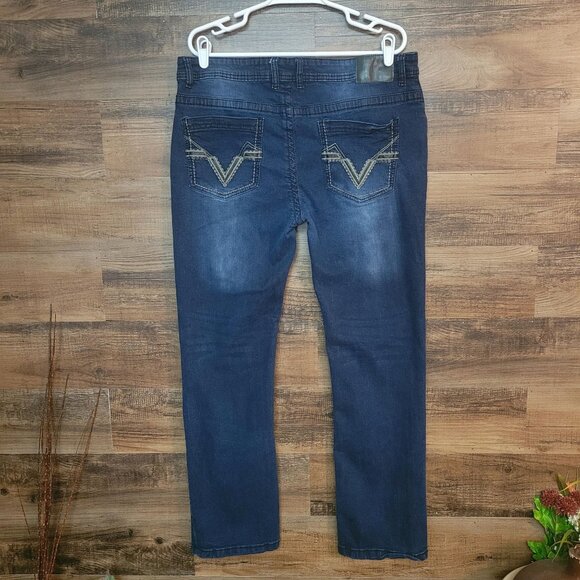 Cultura Jeans Mens Size 38x32 Measures 38x31 Straight Fit Thick Stitch - Picture 1 of 9